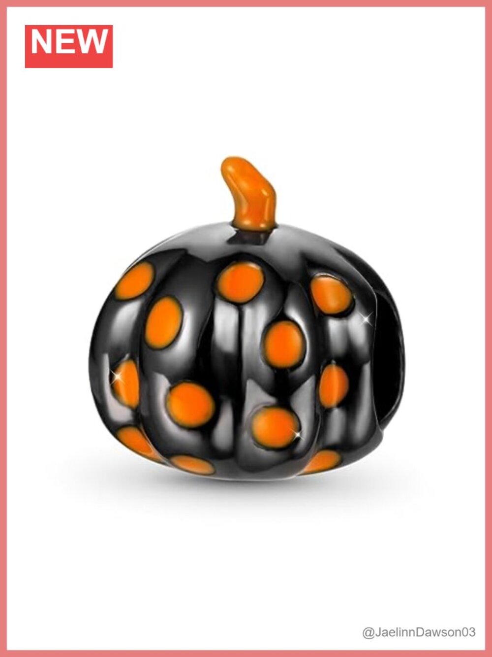 925 Sterling Silver Halloween Pumpkin Bead Charm for Bracelet Necklace Jewelry